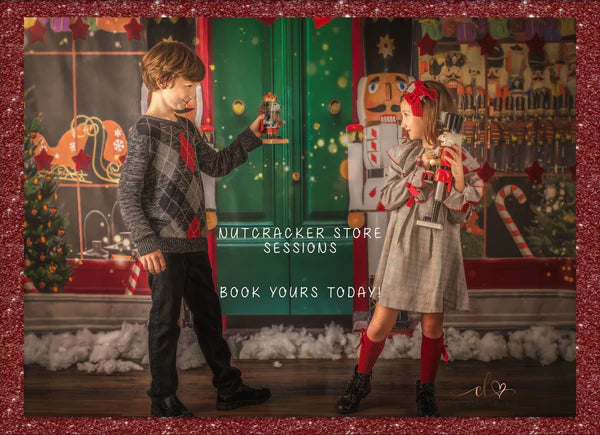 Kate Weihnachten Hintergrund Geschäft Soldat Spielzeug Nussknacker für Fotografie - Kate Backdrop.de