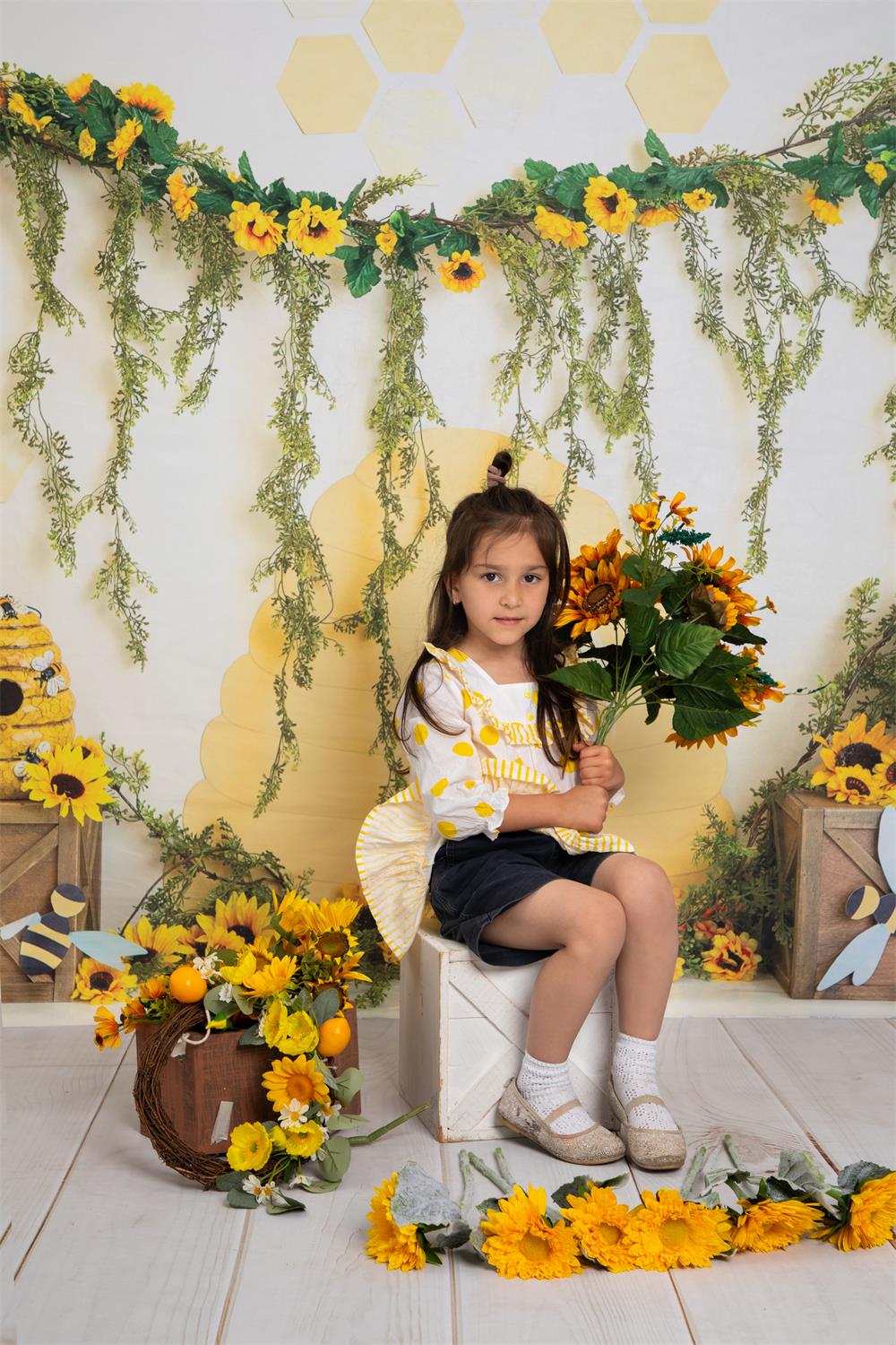 Kate Sommer Honigbiene Hintergrund für Fotografie von Megan Leigh Photography - Kate Backdrop.de