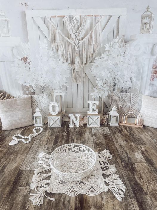 Kate Weißer Boho Tür Hintergrund von Emetselch - Kate Backdrop.de