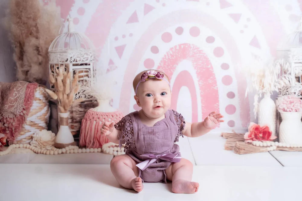 Kate Regenbogen-Boho-Hintergrund von Ashley Paul - Kate Backdrop.de