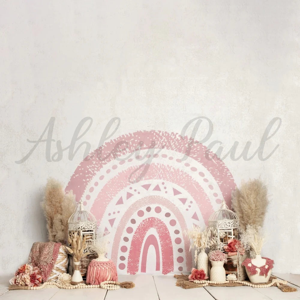 Kate Regenbogen-Boho-Hintergrund von Ashley Paul - Kate Backdrop.de