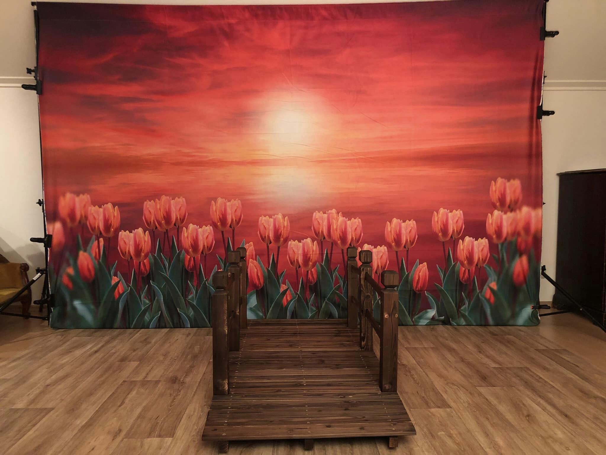 Kate Frühling Tulpe Dämmerung Sonnenuntergang Hintergrund für die Fotografie - Kate Backdrop.de