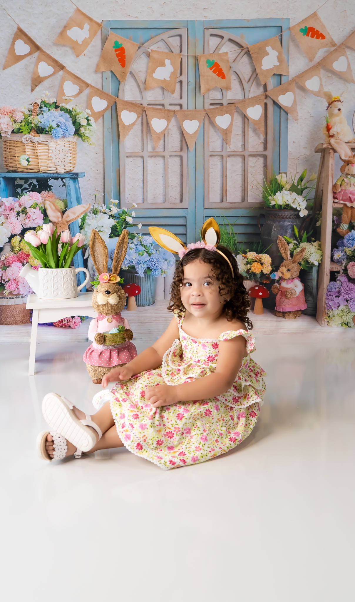 Kate Weiße Ostern Blume Hase Hintergrund für Fotografie