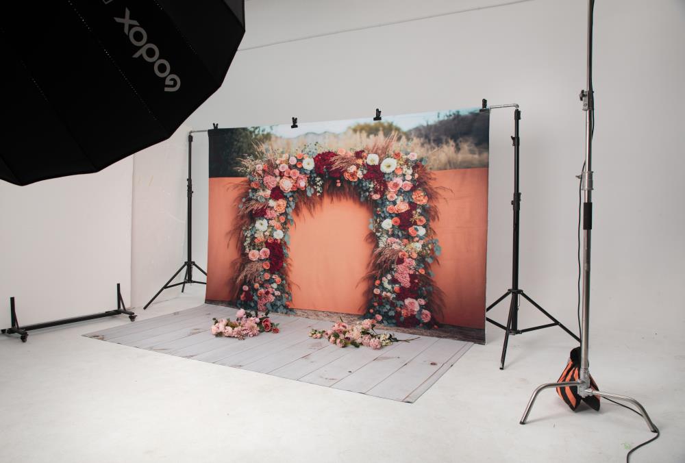 Kate Gemalt Boho Freigeist draußen Floral Hintergrund von Mini MakeBelieve - Kate Backdrop.de