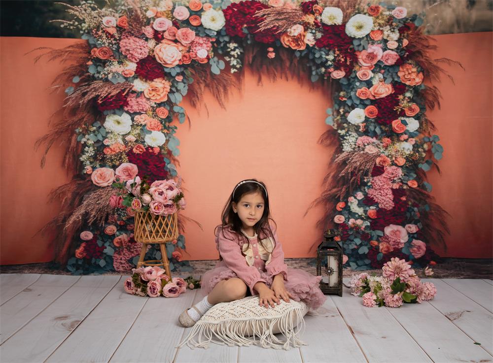 Kate Gemalt Boho Freigeist draußen Floral Hintergrund von Mini MakeBelieve - Kate Backdrop.de