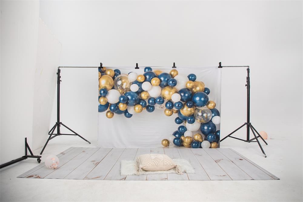 Kate Marineblaue und goldene Ballongirlande als Hintergrundkulisse von Mandy Ringe Photography - Kate Backdrop.de