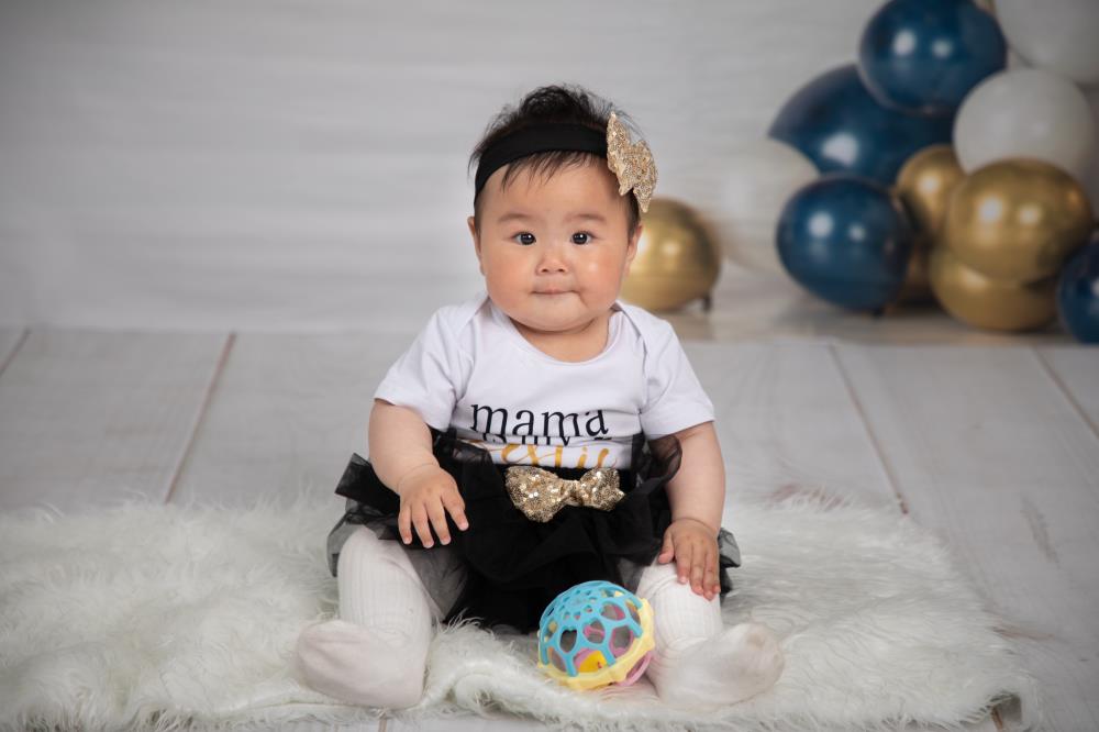 Kate Marineblaue und goldene Ballongirlande als Hintergrundkulisse von Mandy Ringe Photography - Kate Backdrop.de