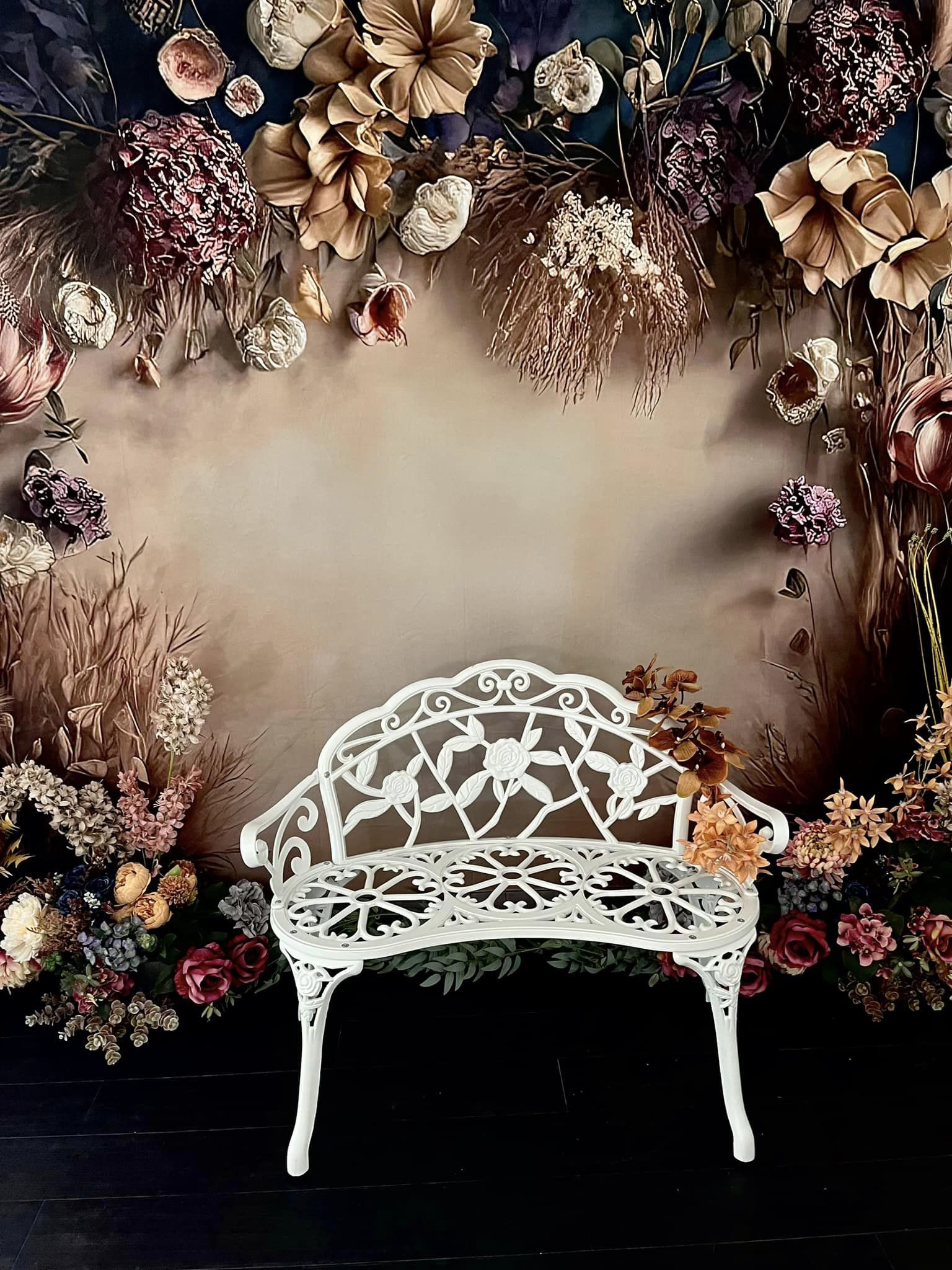 Kate Painterly Fine Art Boho Getrocknete Blumen Upside Set Hintergrund von Mini MakeBelieve