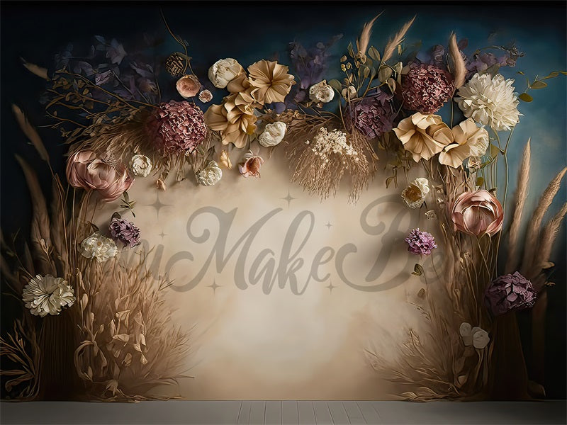 Kate Painterly Fine Art Boho Getrocknete Blumen Upside Set Hintergrund von Mini MakeBelieve