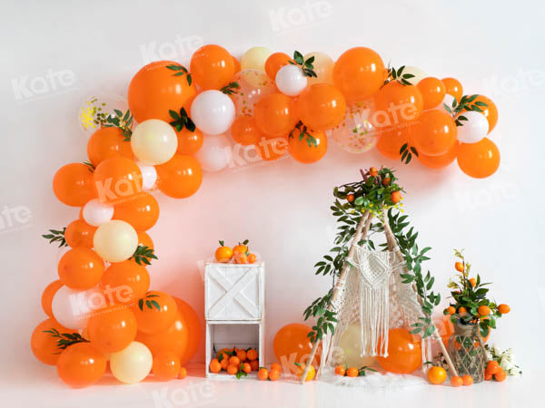 Kate Sommer Orange Ballon Zelt Tropischer Hintergrund von Emetselch - Kate Backdrop.de