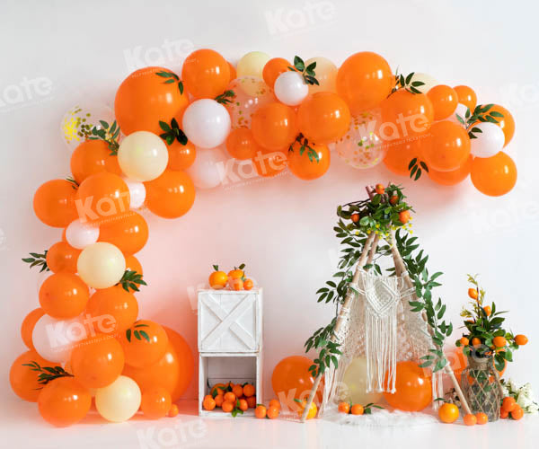 Kate Sommer Orange Ballon Zelt Tropischer Hintergrund von Emetselch - Kate Backdrop.de