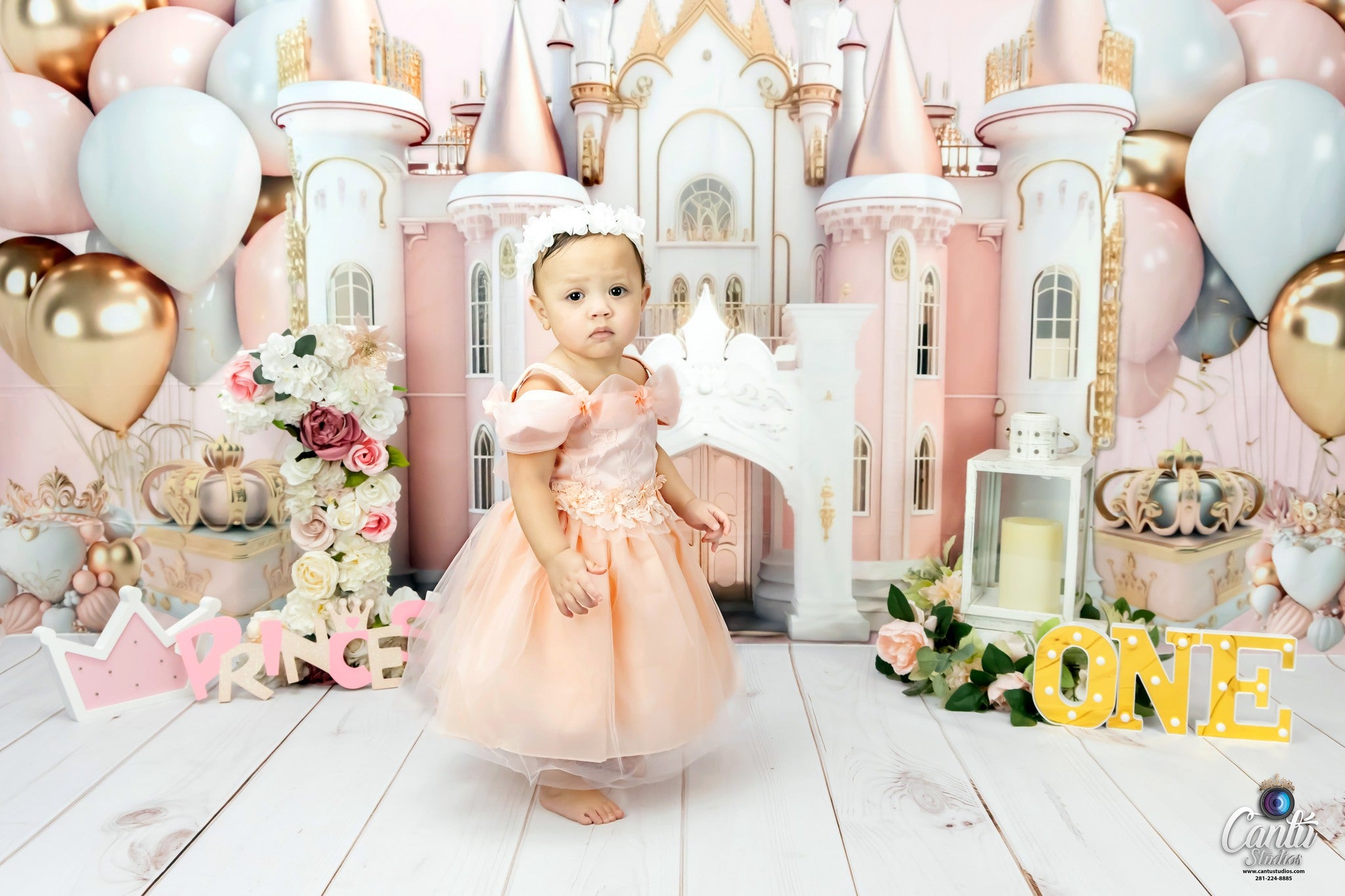 Kate Rosa Prinzessin Schloss Geburtstag Hintergrund von Ashley Paul - Kate Backdrop.de