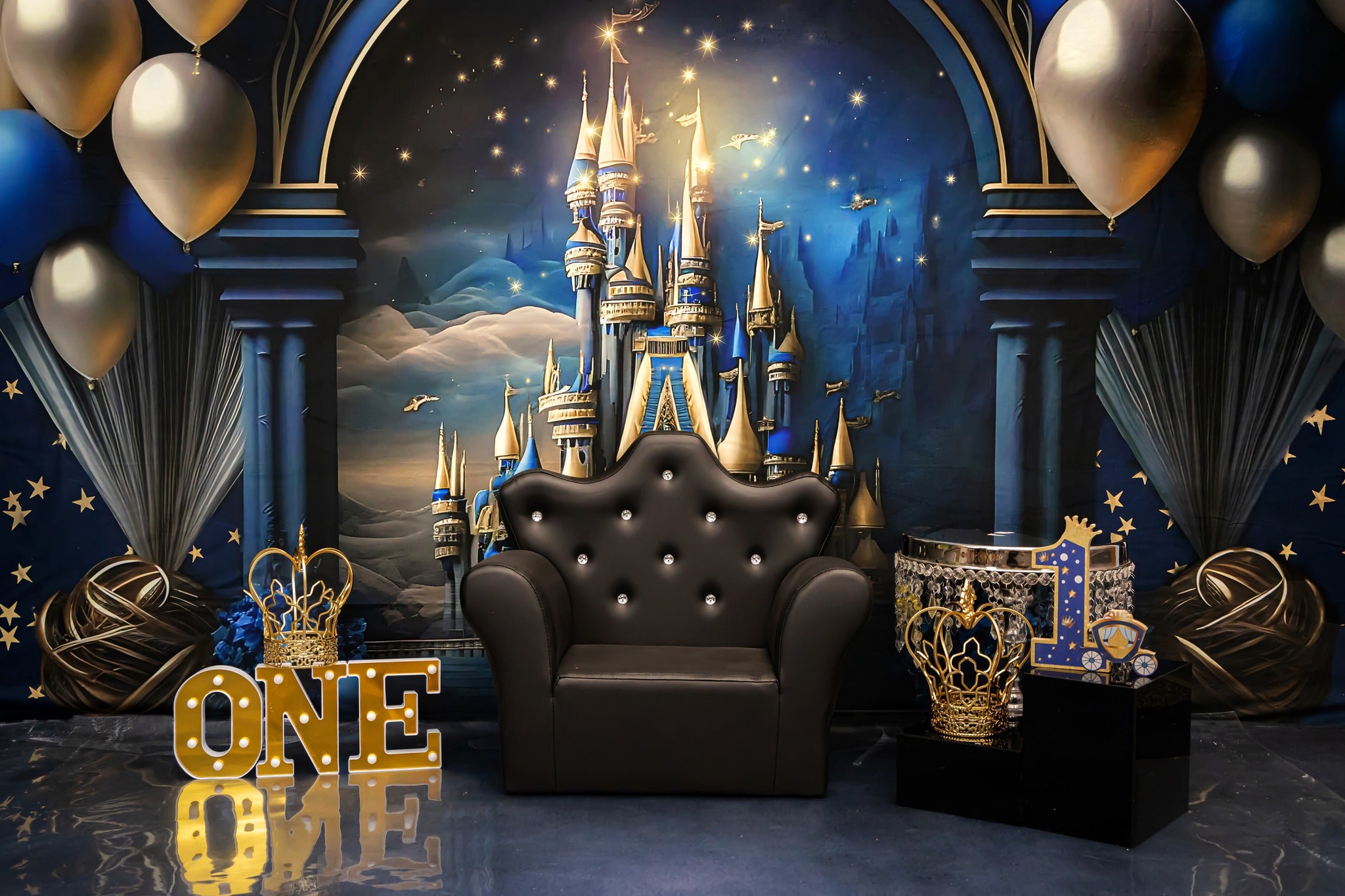 Kate Schloss Blau Prinz Geburtstag Hintergrund von Ashley Paul - Kate Backdrop.de