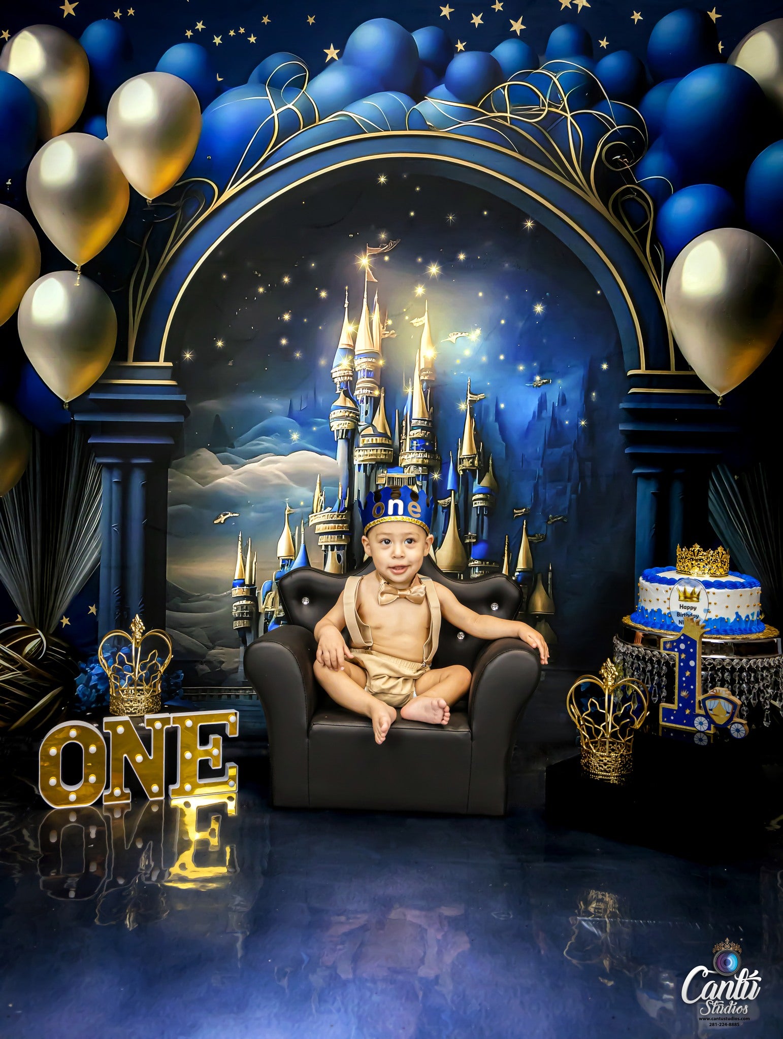 Kate Schloss Blau Prinz Geburtstag Hintergrund von Ashley Paul - Kate Backdrop.de