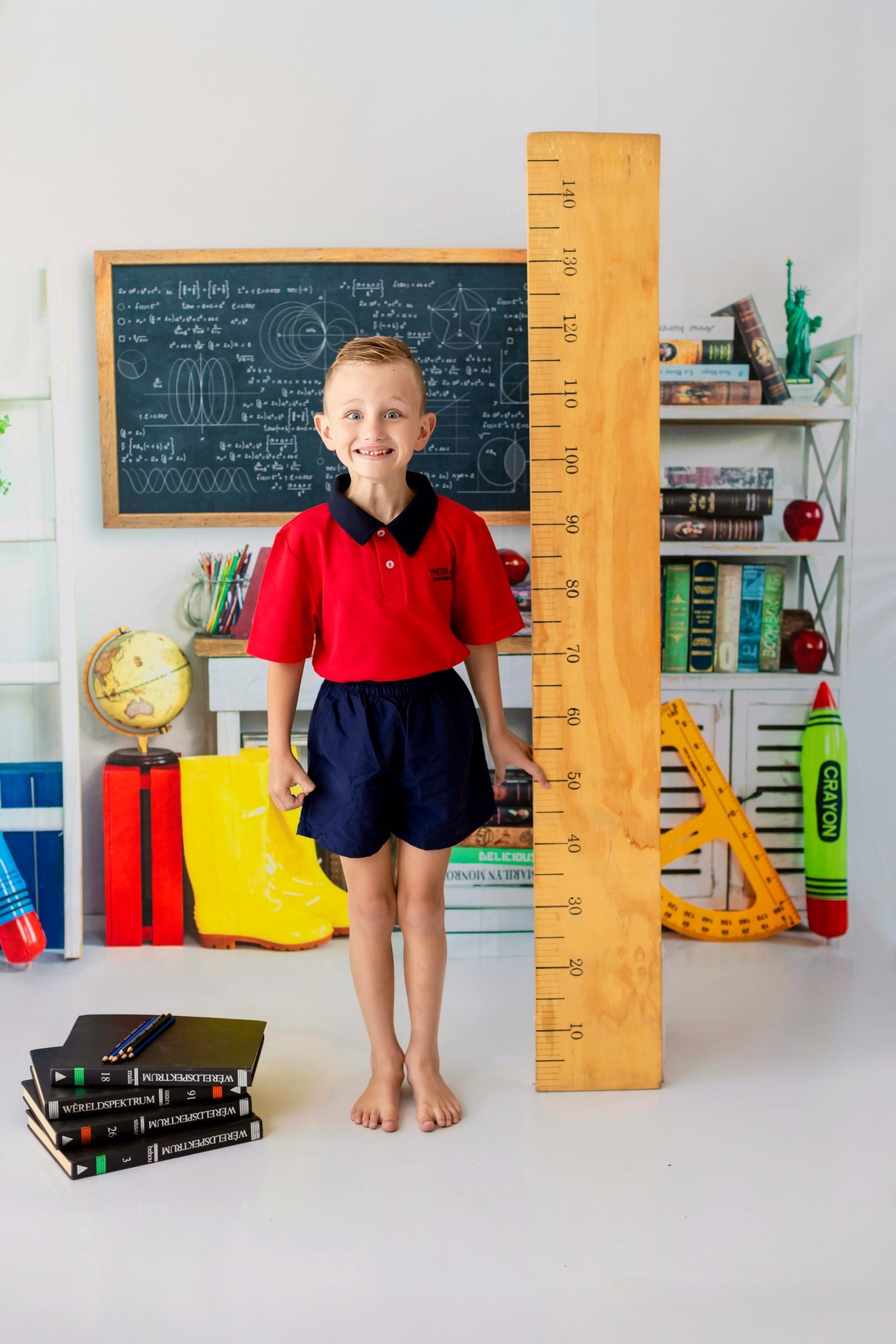 Kate Fresh Zurück zur Schule Weiße Wand und schwarze Tafel Hintergrund für Fotografie - Kate Backdrop.de