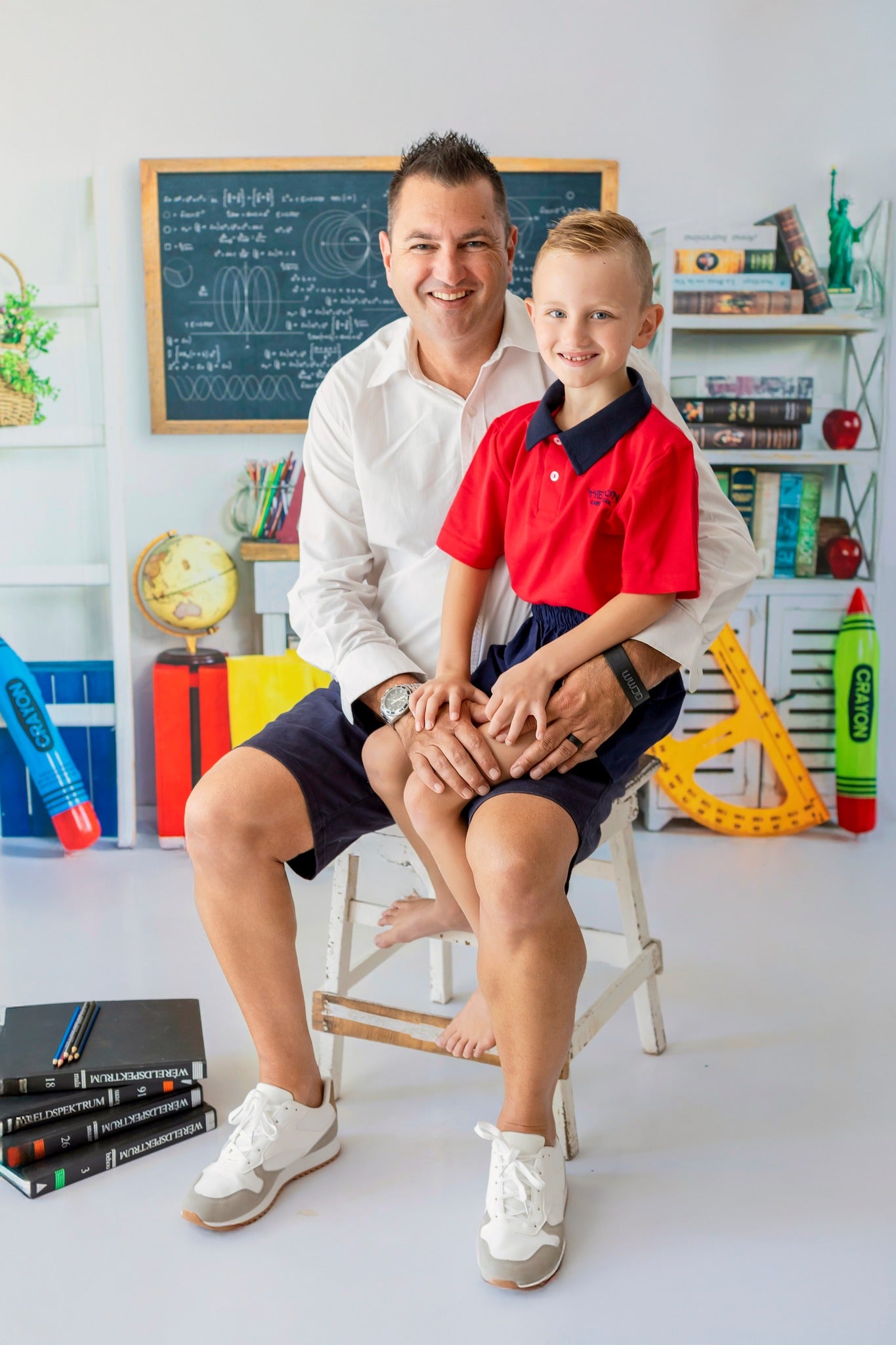 Kate Fresh Zurück zur Schule Weiße Wand und schwarze Tafel Hintergrund für Fotografie - Kate Backdrop.de