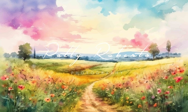 Kate Wildblumen-Wunderland Herbst-Hintergrund von Patty Roberts - Kate Backdrop.de