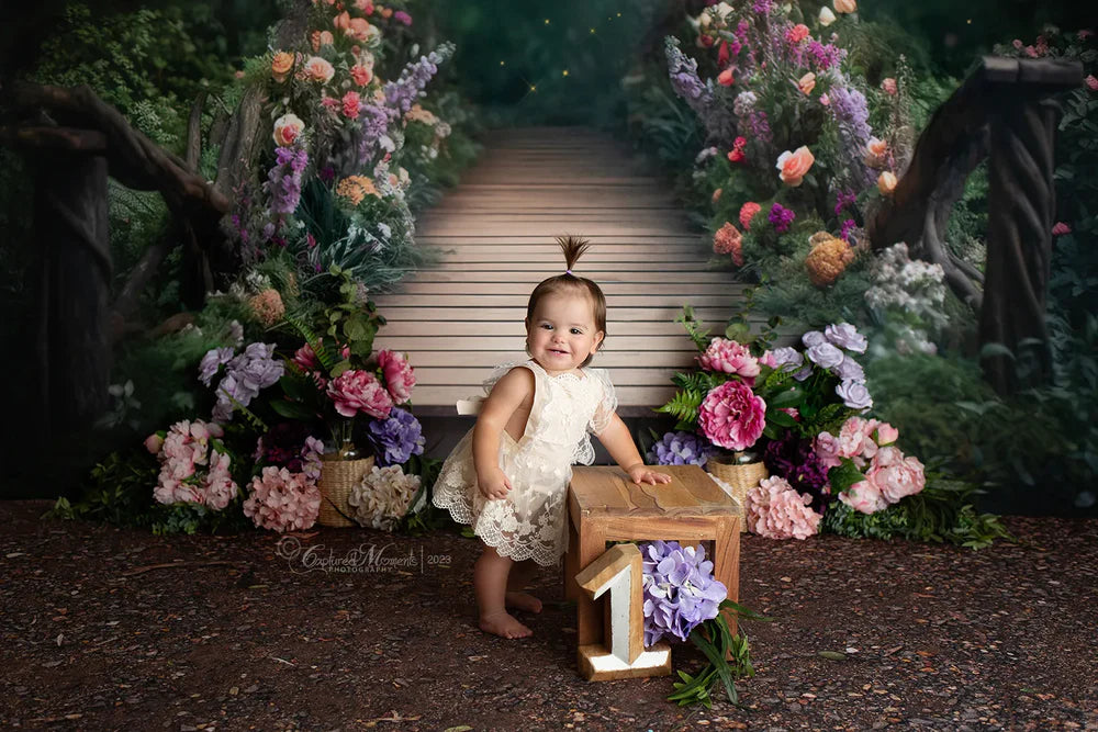 Kate Painterly Fine Art Fairy Bridge Hintergrund von Mini MakeBelieve - Kate Backdrop.de