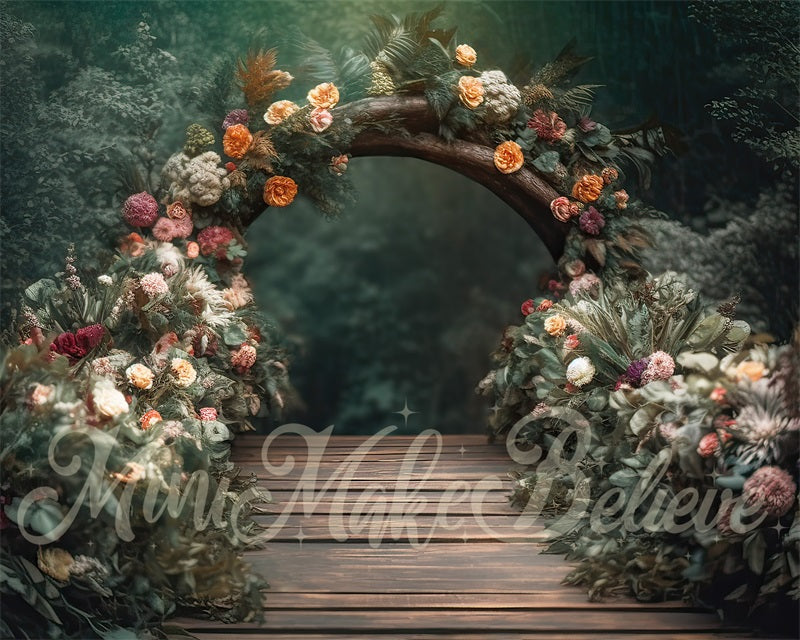 Kate Painterly Fine Art Fairy Path Floral Arch Hintergrund von Mini MakeBelieve - Kate Backdrop.de
