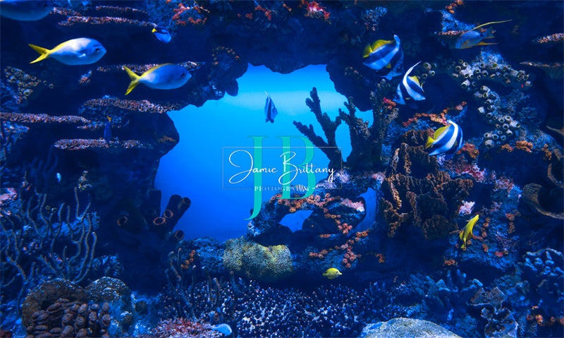 Kate Sommer unter dem Meer Hintergrund von JB Fotografie - Kate Backdrop.de