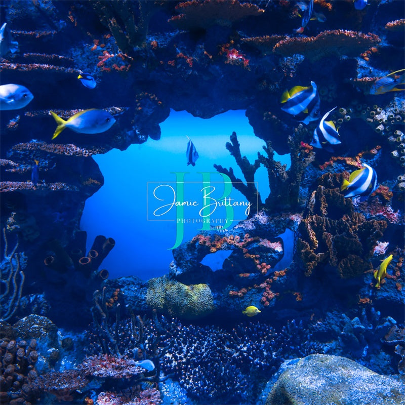 Kate Sommer unter dem Meer Hintergrund von JB Fotografie - Kate Backdrop.de