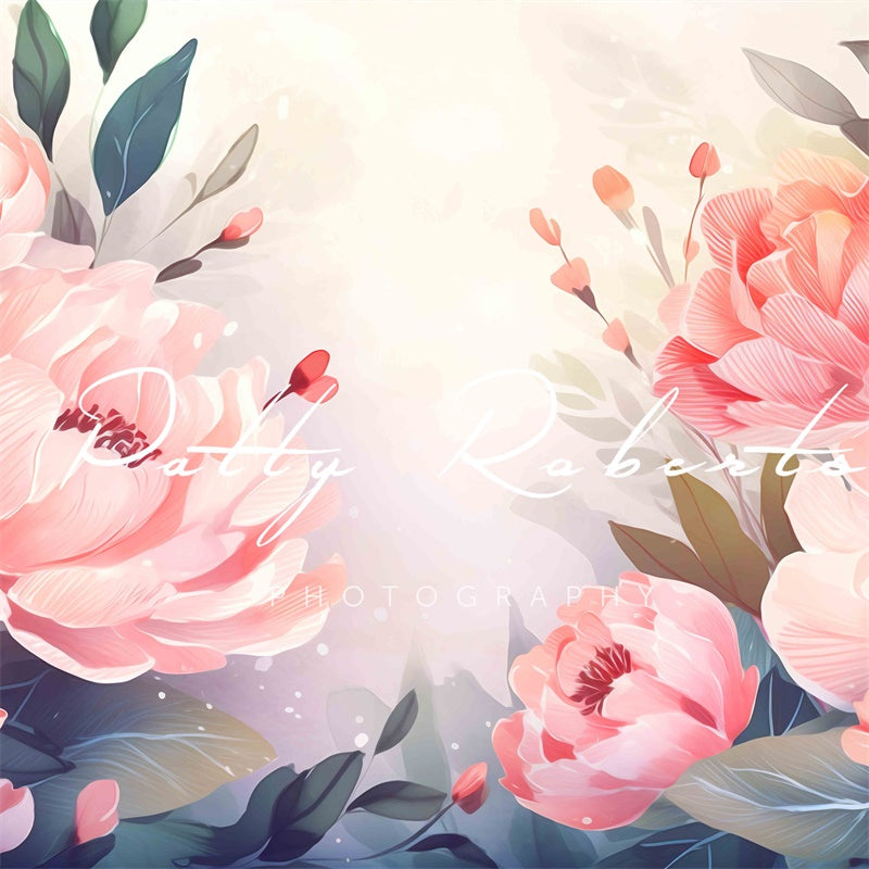 Kate Painterly Blooming Beauty Fine Art Floral Hintergrund von Patty Roberts - Kate Backdrop.de