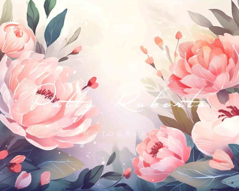 Kate Painterly Blooming Beauty Fine Art Floral Hintergrund von Patty Roberts - Kate Backdrop.de