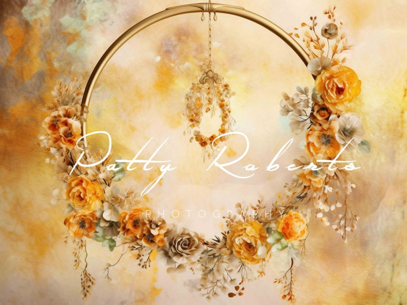 Kate Malerischer Garten Symphony Warmer floraler Hintergrund von Patty Roberts - Kate Backdrop.de