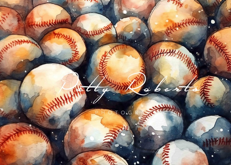 Kate Baseball-inspirierte Sport Hintergrund von Patty Roberts - Kate Backdrop.de