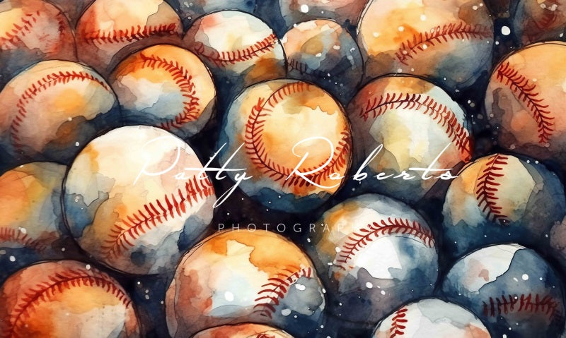 Kate Baseball-inspirierte Sport Hintergrund von Patty Roberts - Kate Backdrop.de