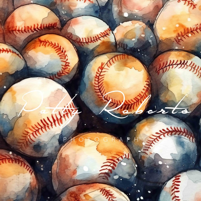 Kate Baseball-inspirierte Sport Hintergrund von Patty Roberts - Kate Backdrop.de