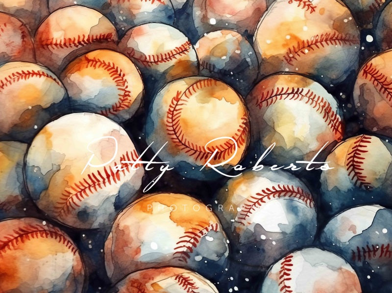 Kate Baseball-inspirierte Sport Hintergrund von Patty Roberts - Kate Backdrop.de