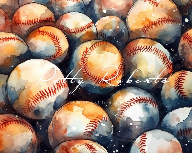 Kate Baseball-inspirierte Sport Hintergrund von Patty Roberts - Kate Backdrop.de