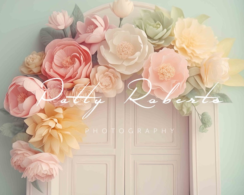 Kate Pastell Blütenblatt Power Hochzeit Floral Tür Hintergrund von Patty Roberts - Kate Backdrop.de