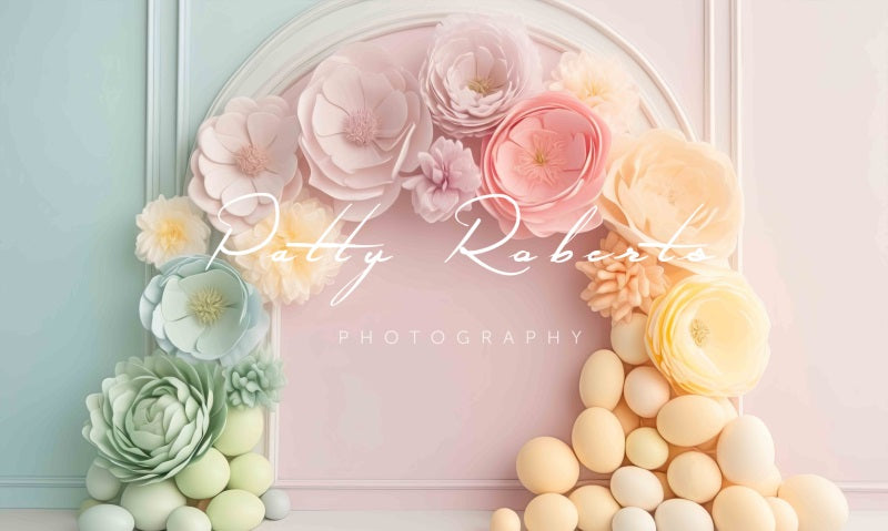 Kate Frühling Fling bunte Floral Arch Wand Hintergrund von Patty Roberts - Kate Backdrop.de