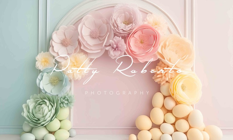 Kate Frühling Fling bunte Floral Arch Wand Hintergrund von Patty Roberts - Kate Backdrop.de