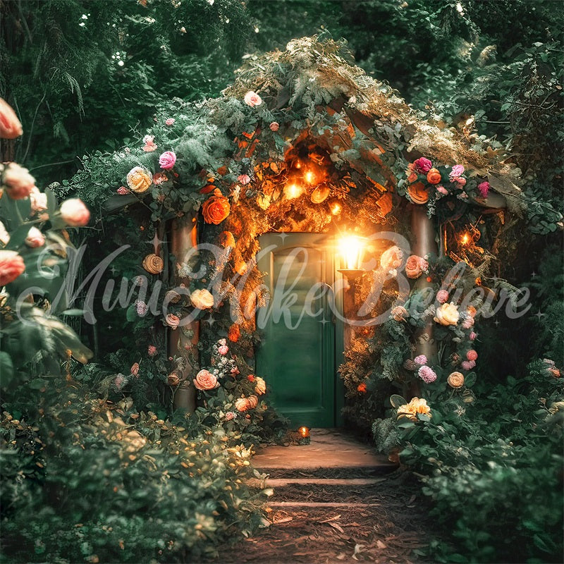 Kate Wald Fee Haus mit Blumen Hintergrund von Mini MakeBelieve