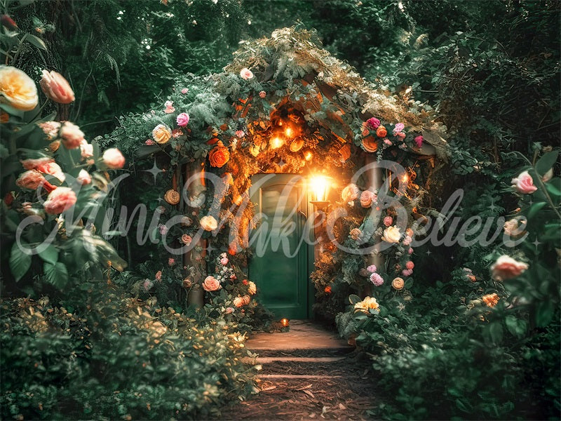 Kate Wald Fee Haus mit Blumen Hintergrund von Mini MakeBelieve