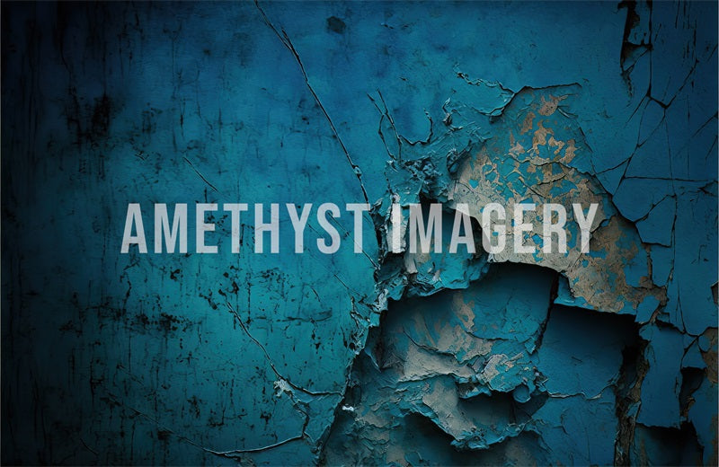 Kate Blaue Farbe gerissene Wand Hintergrund von Angela Miller - Kate Backdrop.de