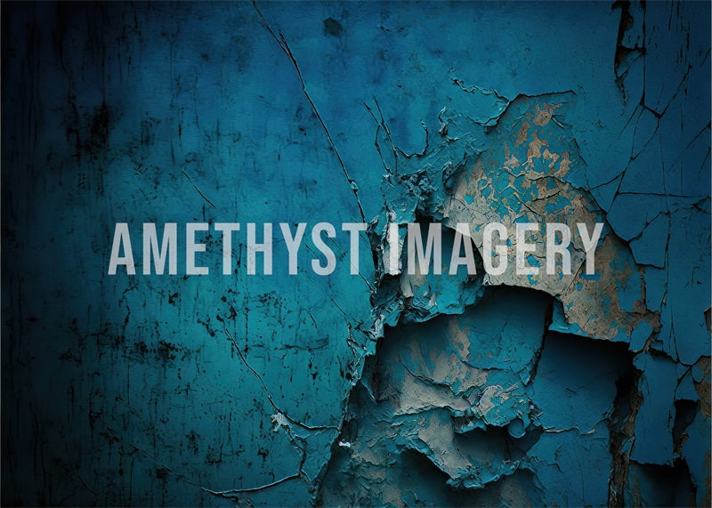 Kate Blaue Farbe gerissene Wand Hintergrund von Angela Miller - Kate Backdrop.de