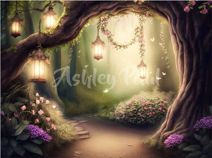 Kate Sommer Enchanted Forest Hintergrund von Ashley Paul - Kate Backdrop.de