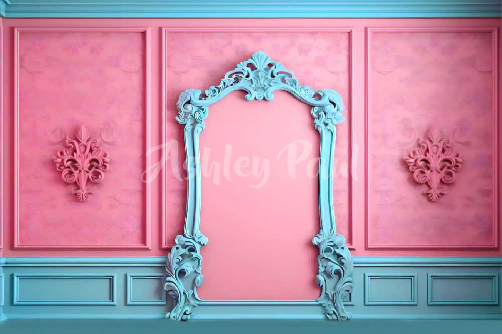 Kate Fantasy Puppe Retro Ornate Wandhintergrund von Ashley Paul - Kate Backdrop.de