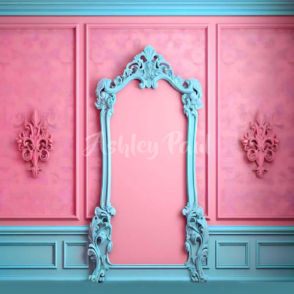 Kate Fantasy Puppe Retro Ornate Wandhintergrund von Ashley Paul - Kate Backdrop.de