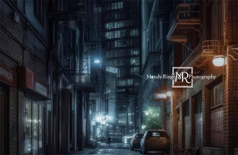Kate Gasse bei Nacht Hintergrund von Mandy Ringe Photography - Kate Backdrop.de