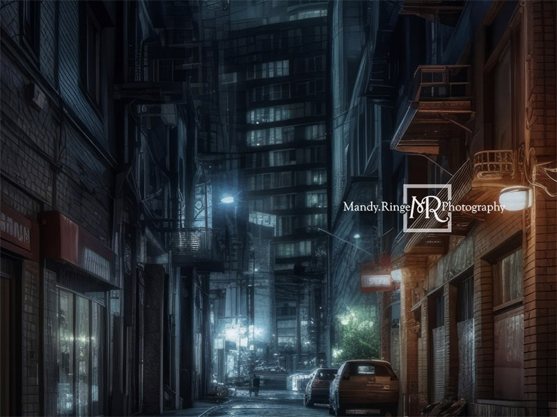 Kate Gasse bei Nacht Hintergrund von Mandy Ringe Photography - Kate Backdrop.de