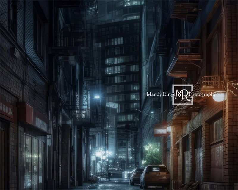 Kate Gasse bei Nacht Hintergrund von Mandy Ringe Photography - Kate Backdrop.de