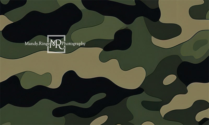 Kate Armee Camouflage Muster Grün Hintergrund von Mandy Ringe Fotograf - Kate Backdrop.de