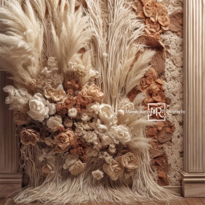Kate Boho getrocknete Blumen Wandteppich Hintergrund von Mandy Ringe Fotograf - Kate Backdrop.de