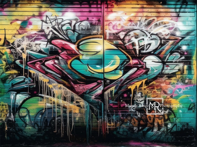 Kate Bunte Graffiti Wand Hintergrund von Mandy Ringe Fotograf
