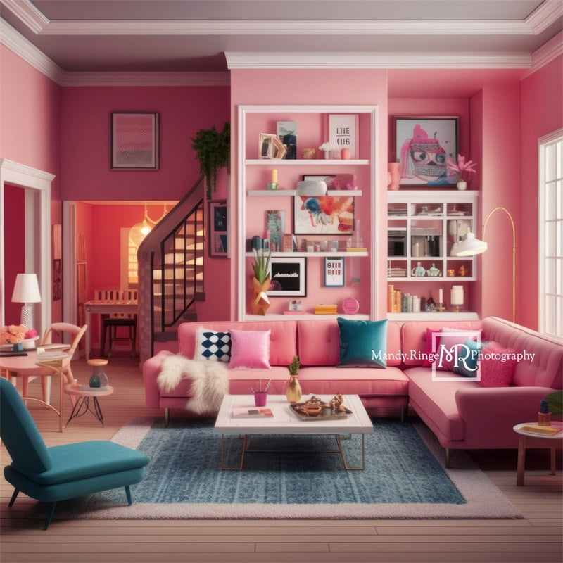 Kate Puppenhaus Wohnzimmer Barbie Hintergrund von Mandy Ringe Fotograf